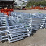 Installed galvanized cable tray ensuring corrosion protection.