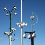 An advanced PTZ CCTV camera pole showcasing flexibility and innovation in surveillance technology.
