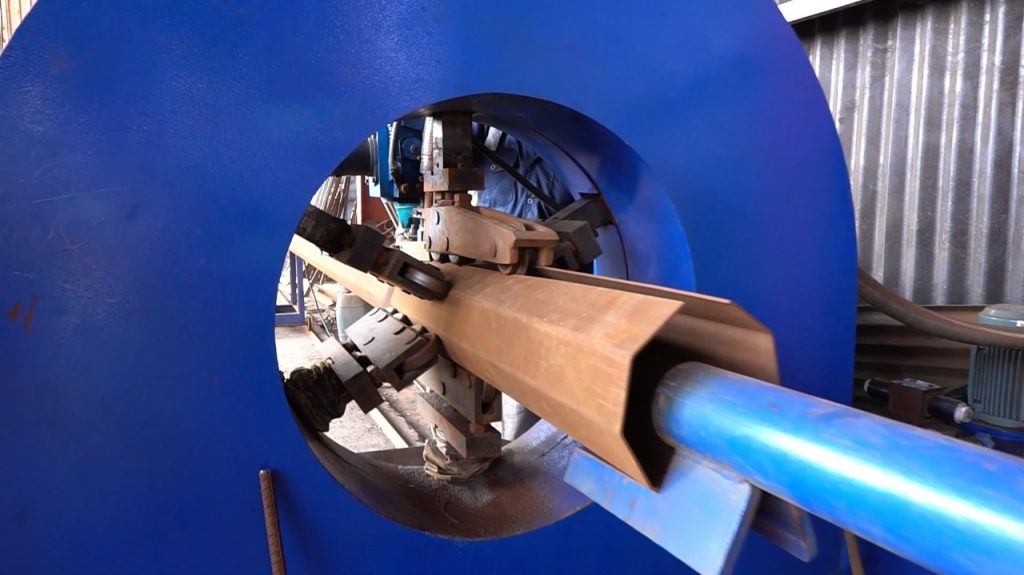 Pole internal welding