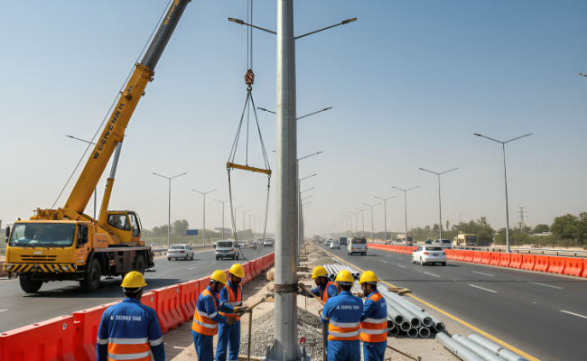 Octagonal Pole Fabrication and Instalation